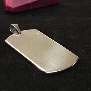 Blank Dog Tag Pendant Heavy Gauge Stainless